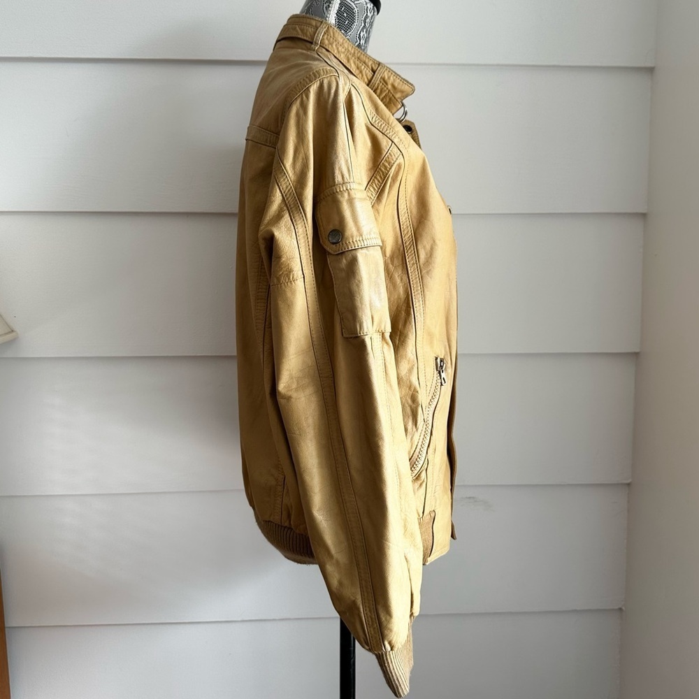 Vintage Leather Style Auto Carerra Design Jacket size L - Picture 4 of 11